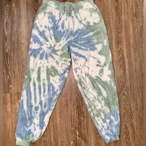 pacsun women’s tie die sweatpants - size small